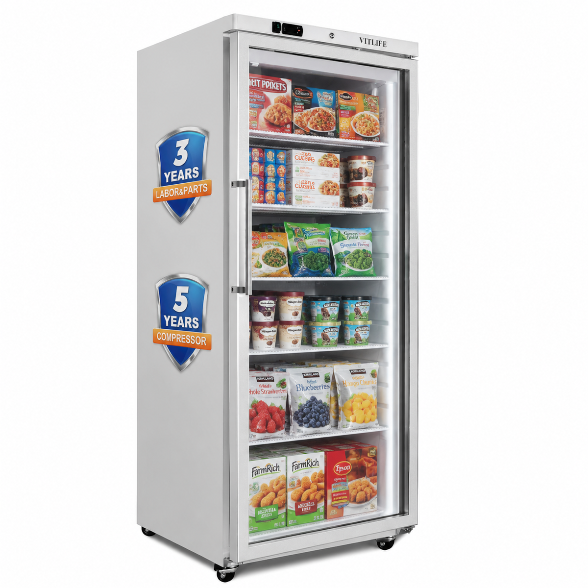 Upright Ventilated Freezer - Glass Door