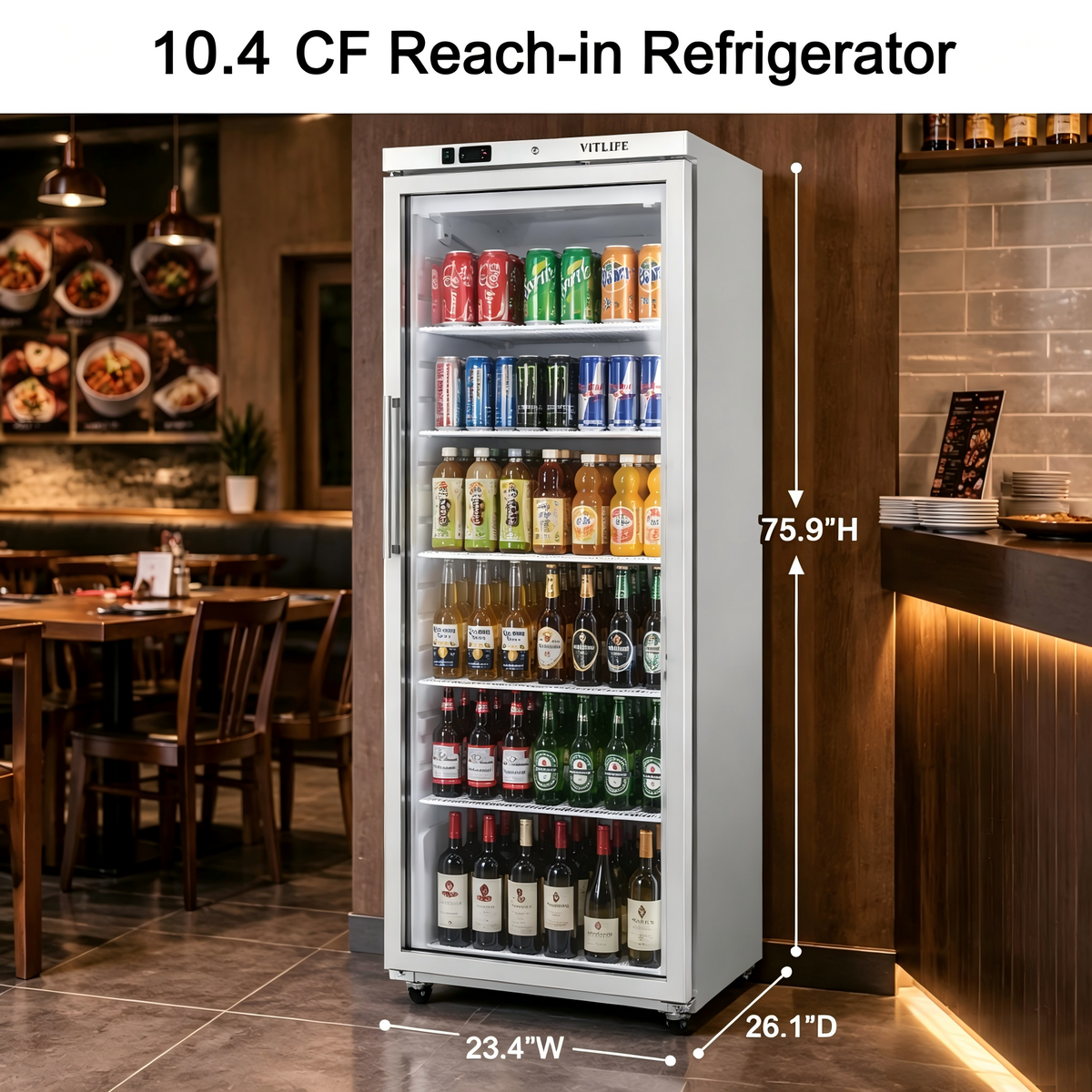 Upright Ventilated Chiller - Glass Door
