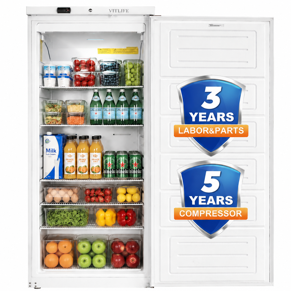 Upright Ventilated Chiller - Solid Door