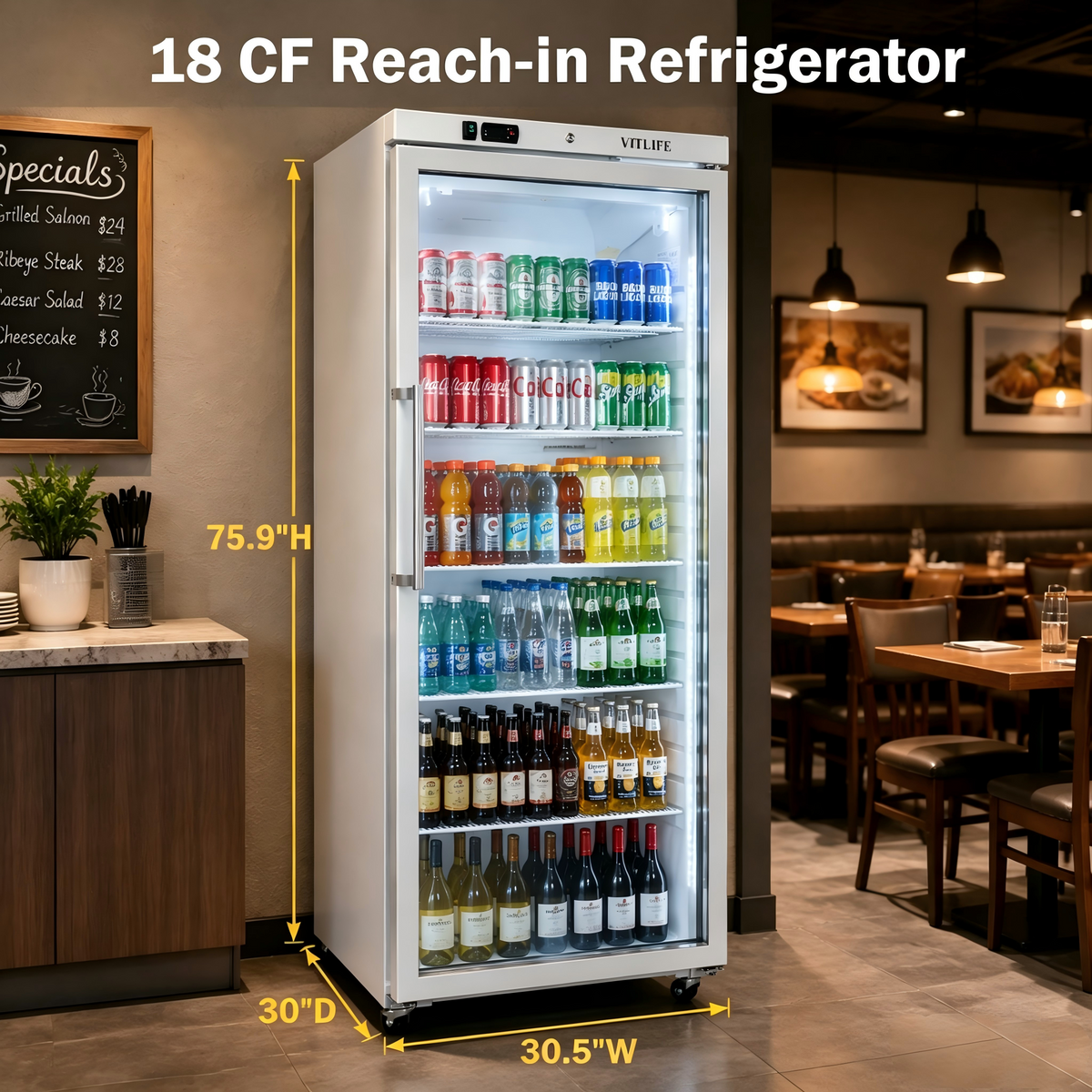 Upright Ventilated Chiller - Glass Door