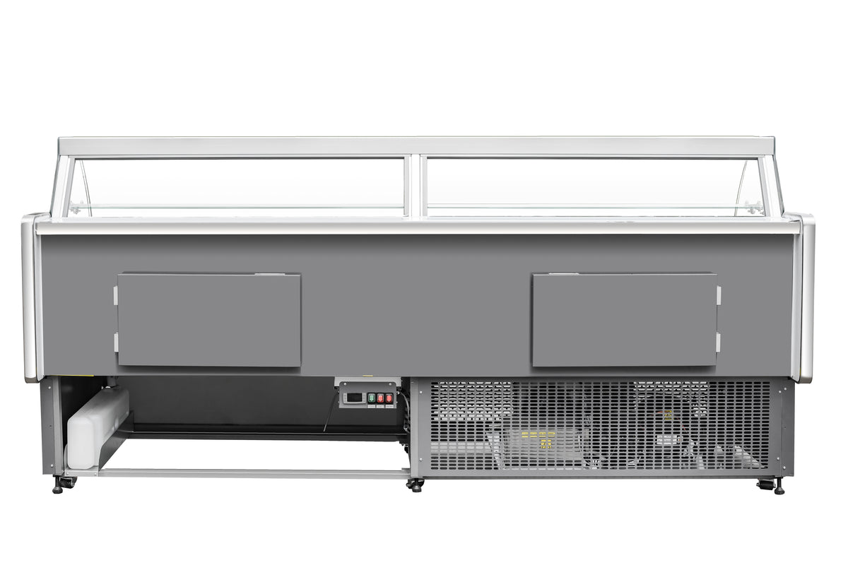 Curved Glass Refrigerated Serve Over Counter