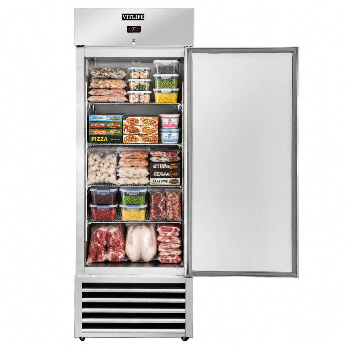 Bottom Mounted Solid Door Freezer