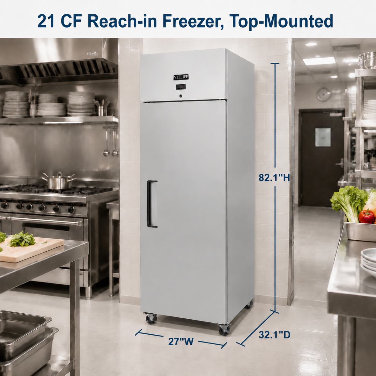 Top Mounted Solid Door Freezer