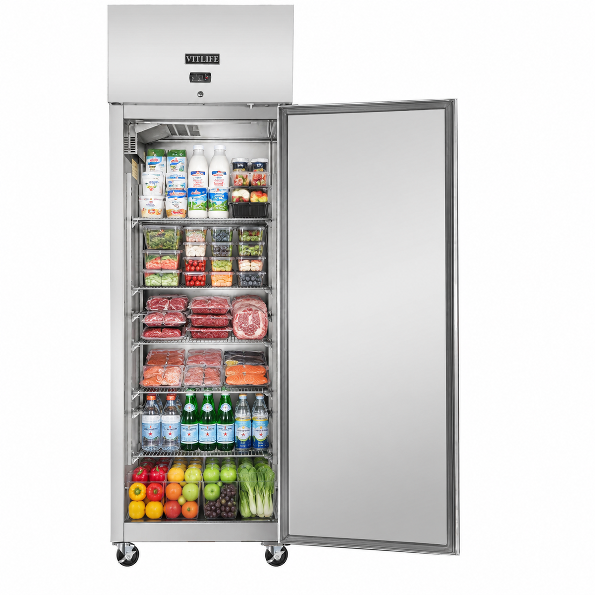 Top Mounted Solid Door Refrigerator