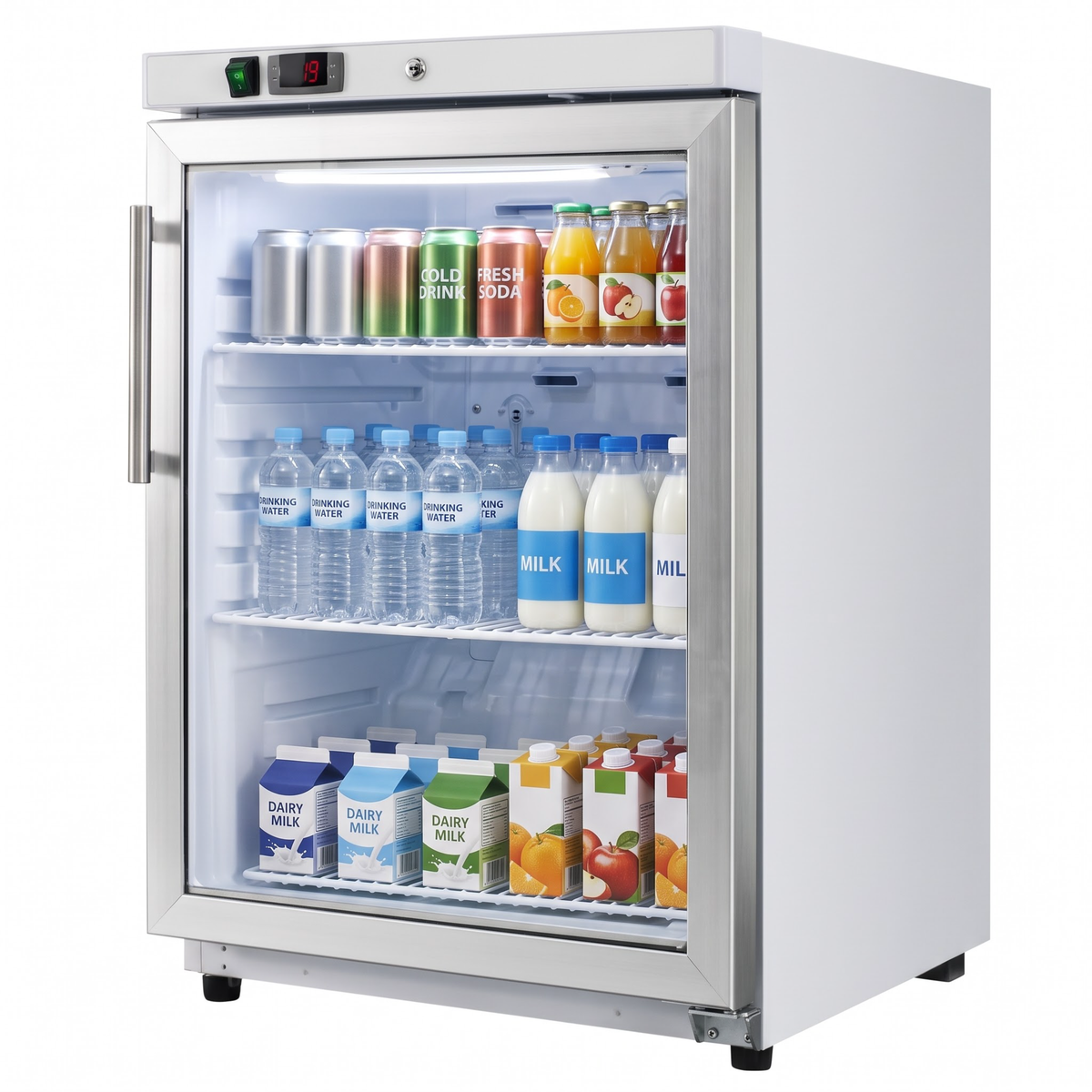 Upright Ventilated Chiller - Glass Door