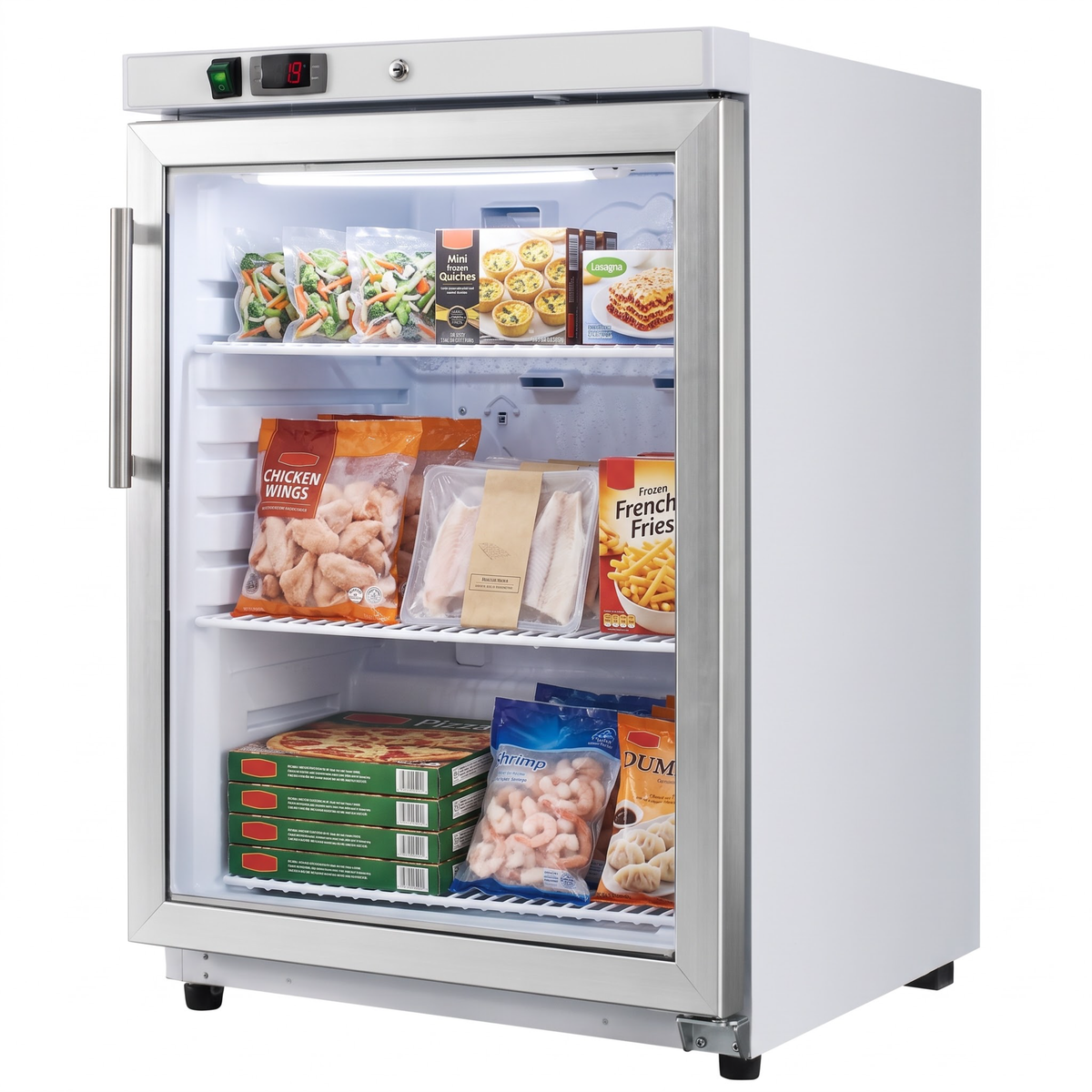 Upright Ventilated Freezer - Glass Door