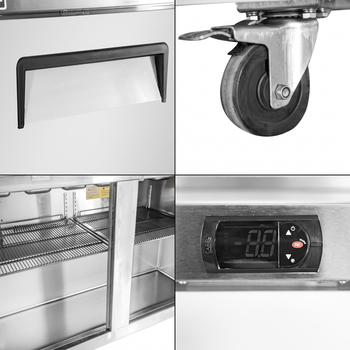 Sandwich/Salad Prep Table - Three Door Standard Top