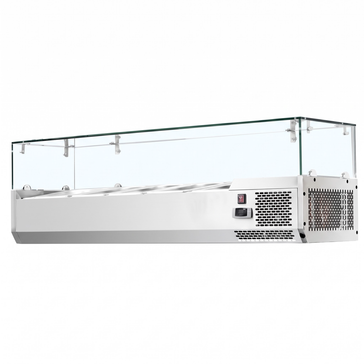 Countertop Refrigerated Display with Glass Guard - Four Pans