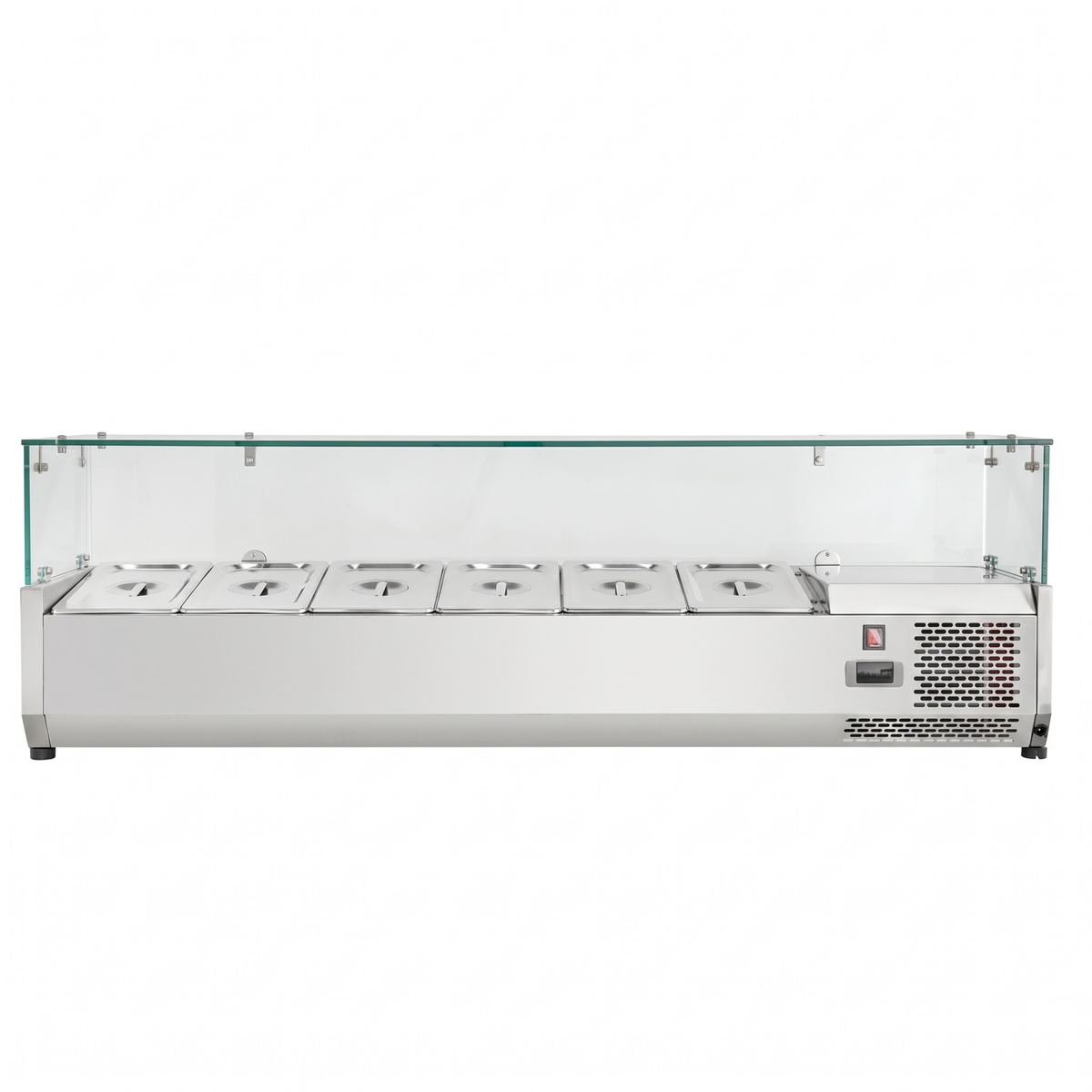 Countertop Refrigerated Display with Glass Guard - Six Pans