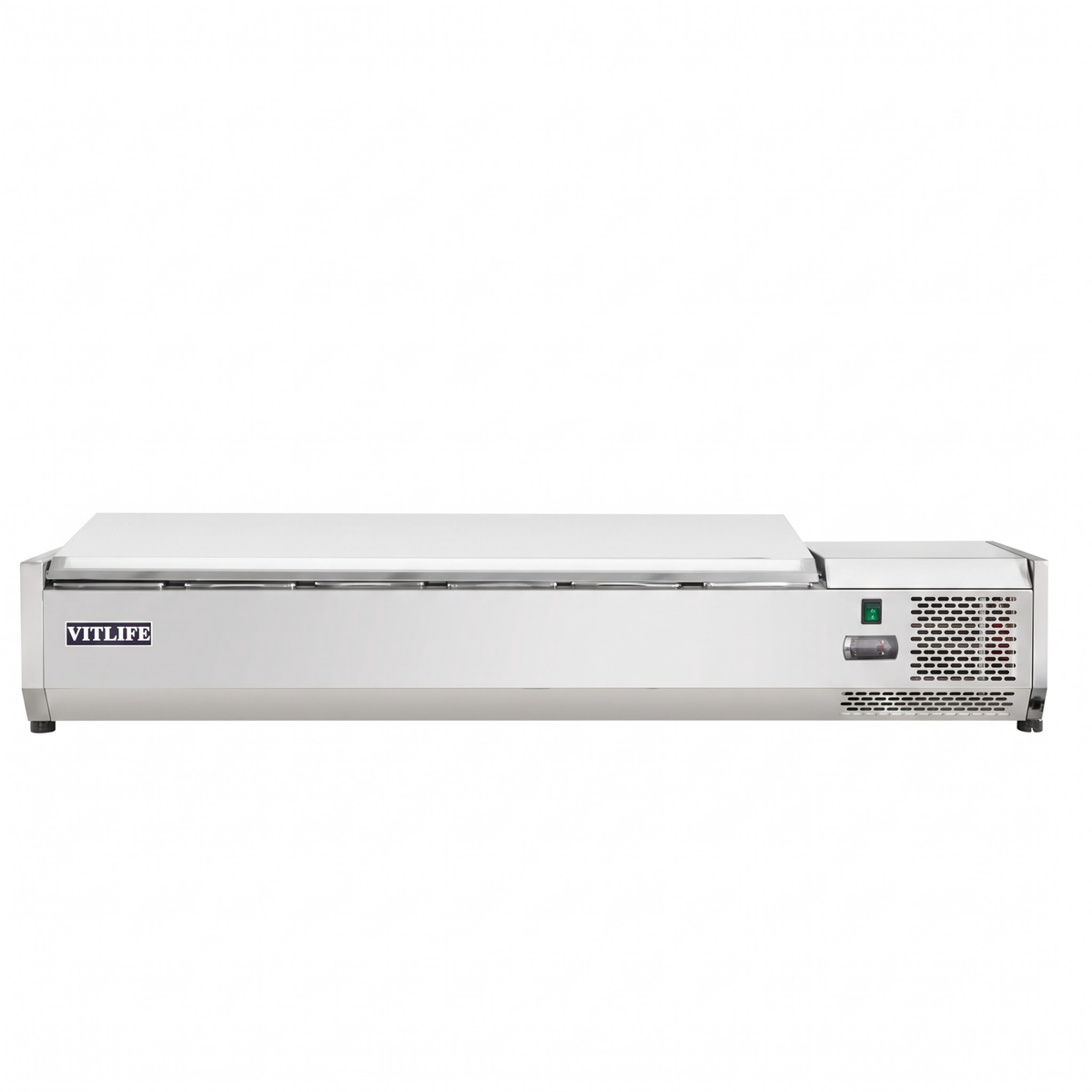 Countertop Refrigerated Display with Stainless Steel Lid - Nine Pans