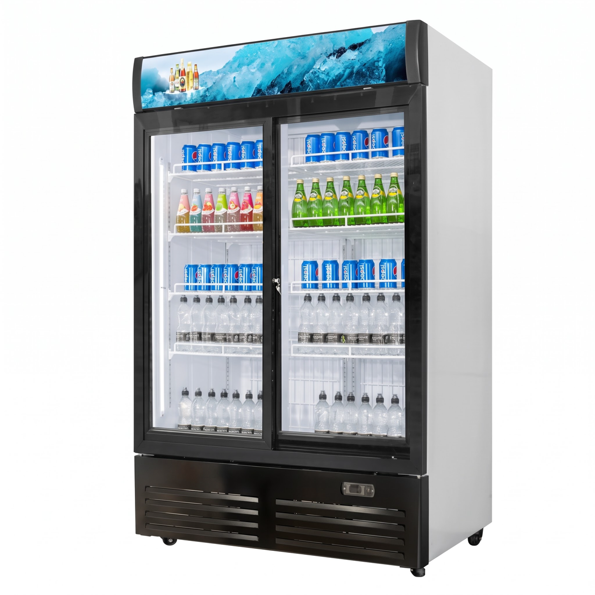 Merchandising Sliding Door Refrigerator