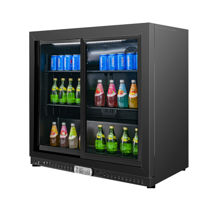 Two Sliding Door Backbar Cooler