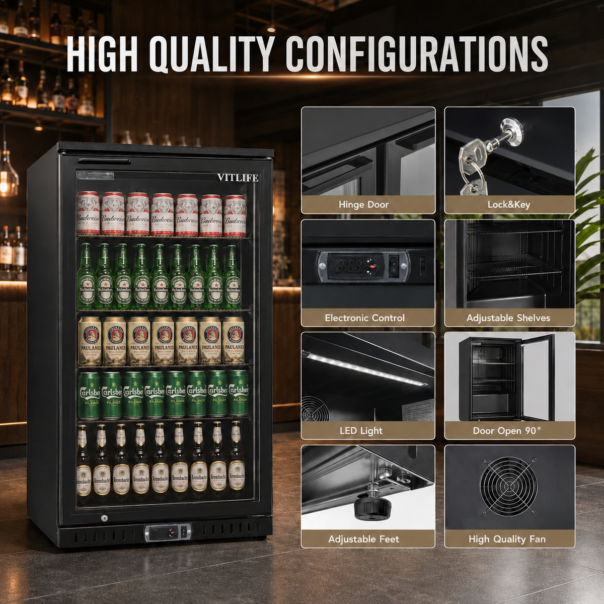 One Hinge Door Backbar Cooler