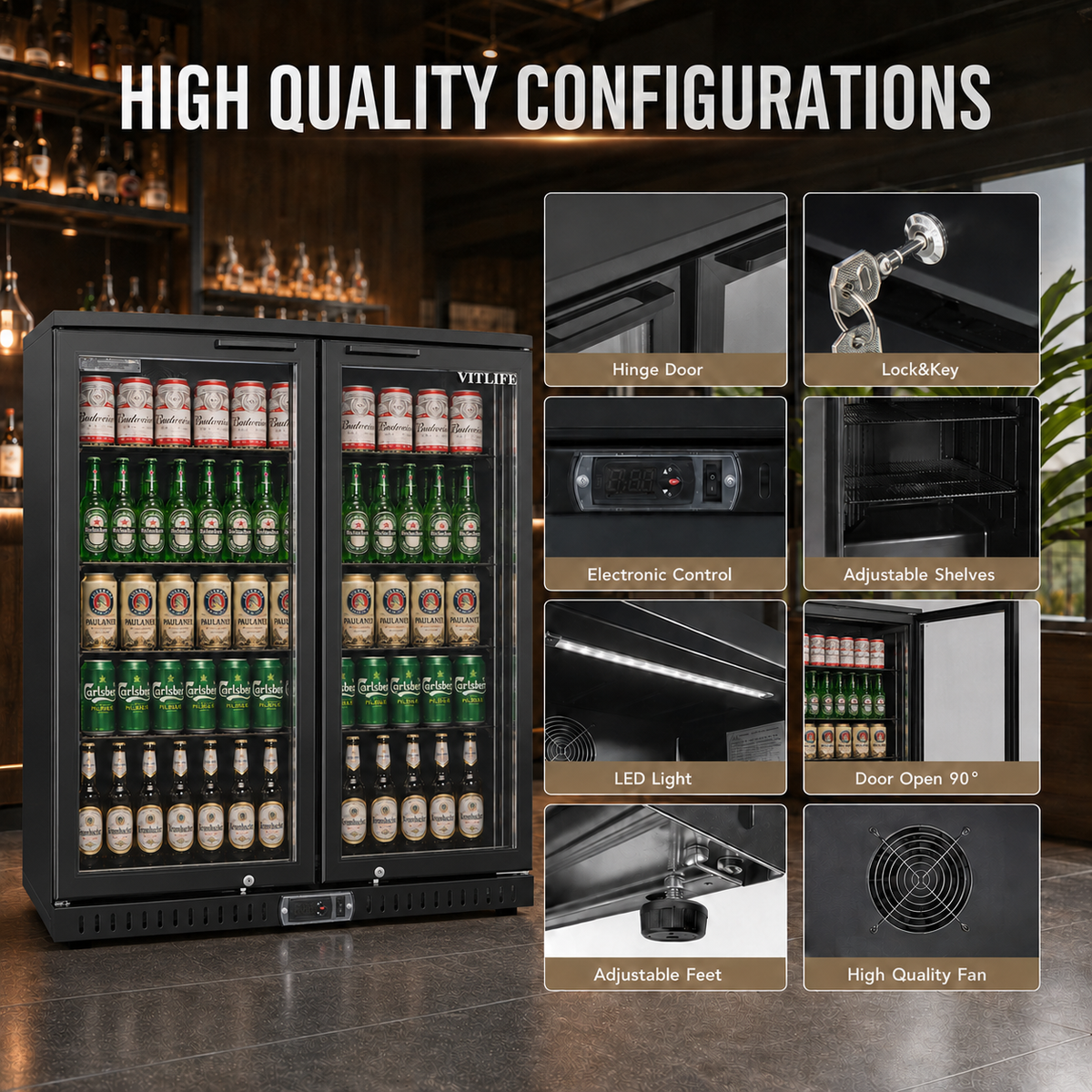 Two Hinge Door Backbar Cooler