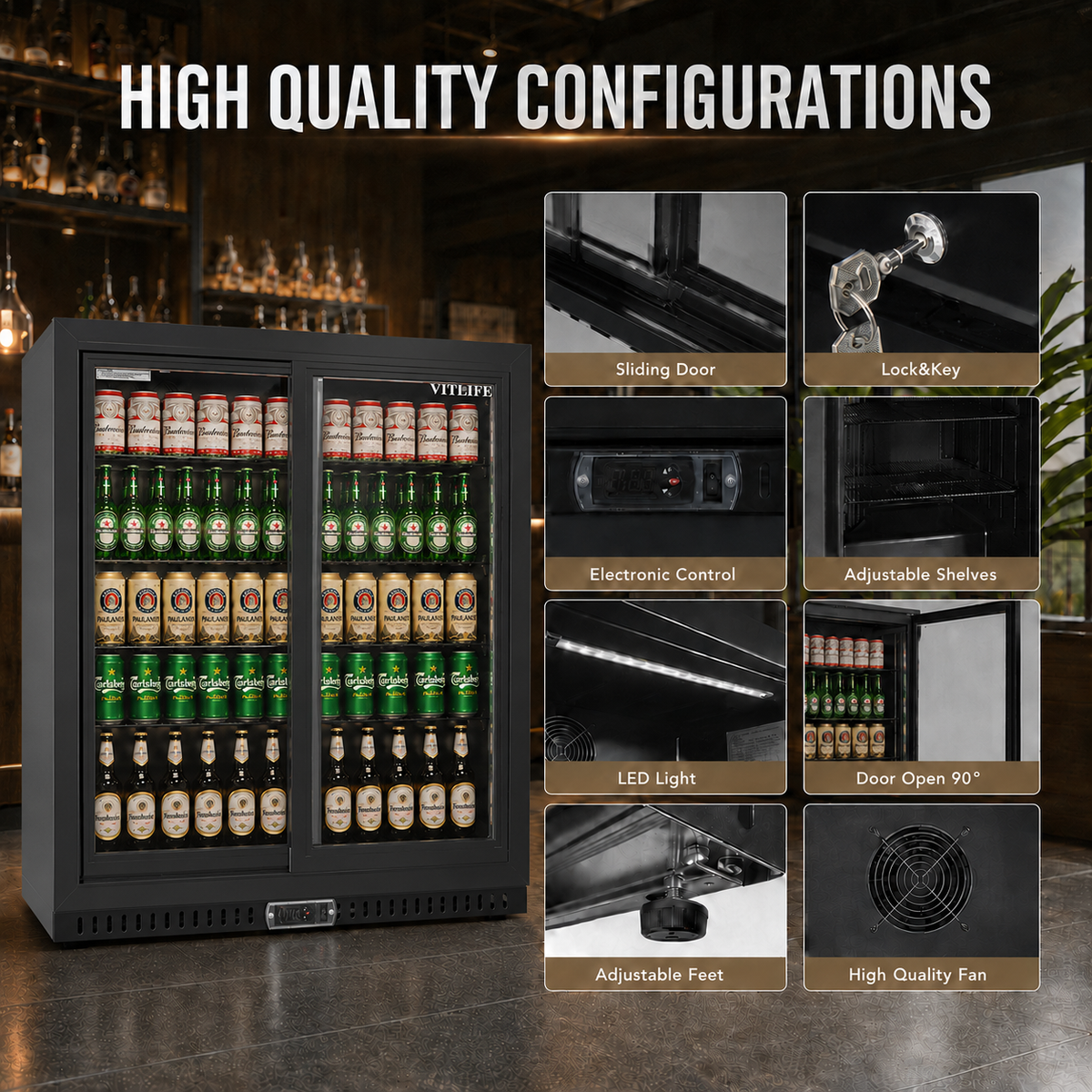 Two Sliding Door Backbar Cooler