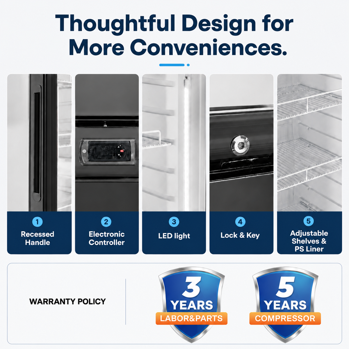 Merchandising Swing Glass Door Refrigerator - One Door