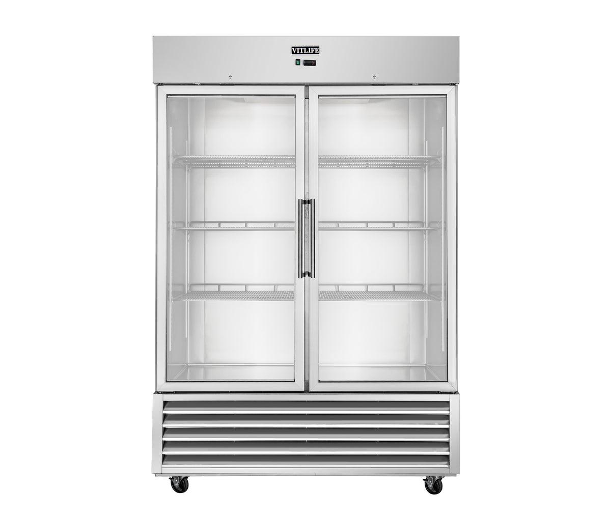 Bottom Mounted Glass Double Door Freezer