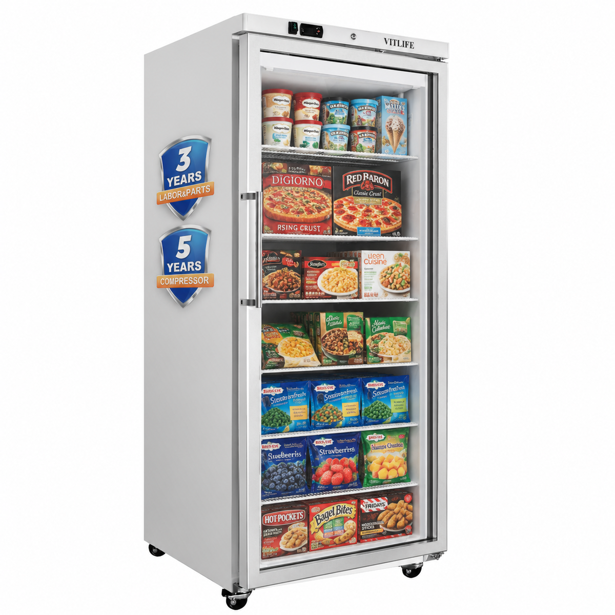 Upright Ventilated Freezer - Glass Door