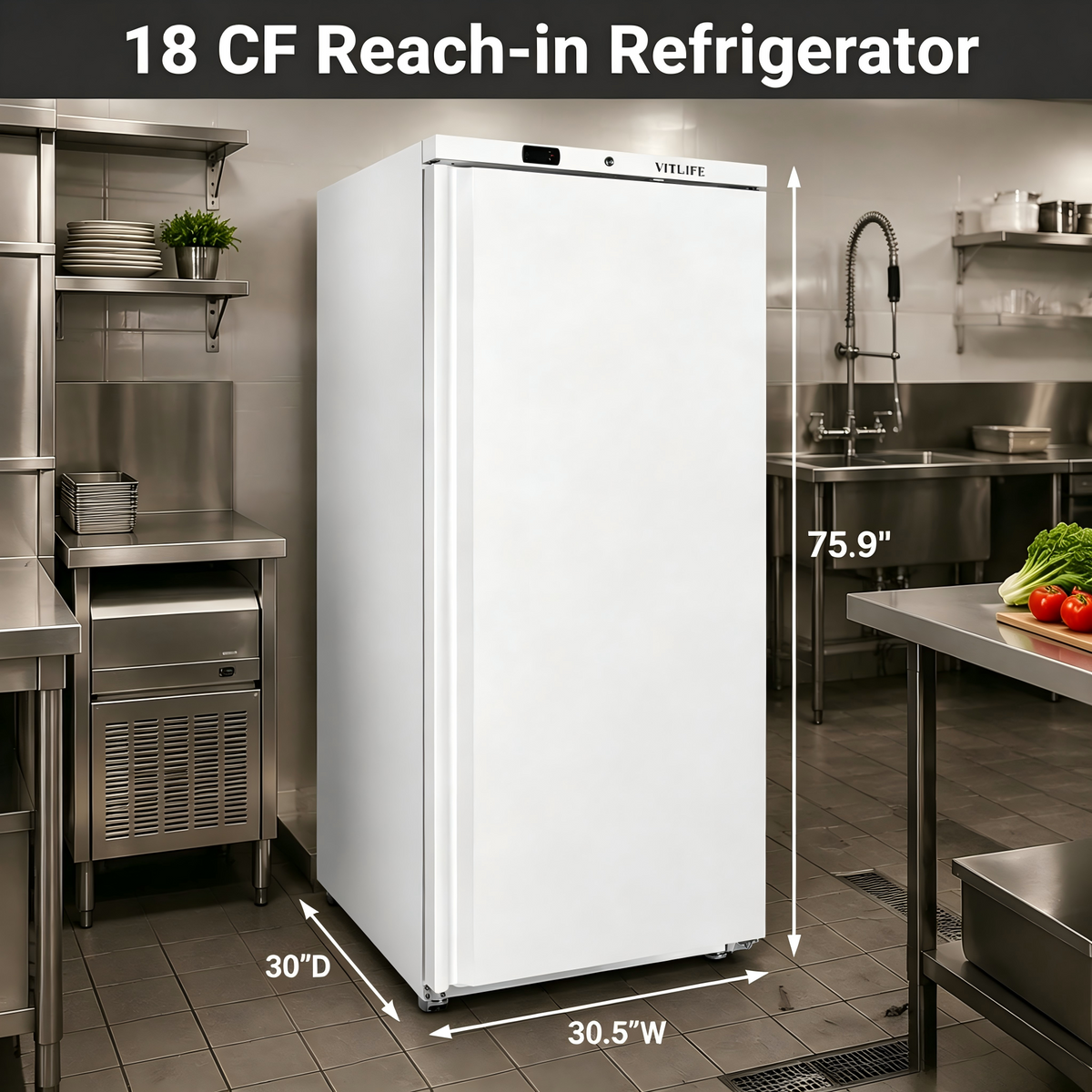 Upright Ventilated Chiller - Solid Door