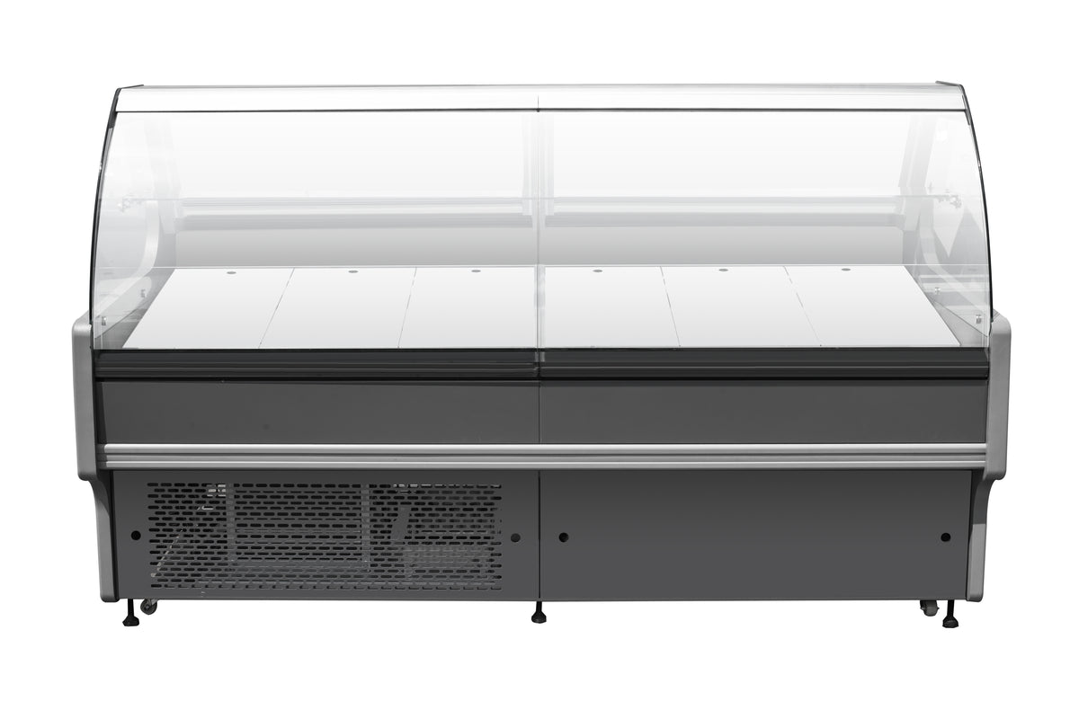 Curved Glass Refrigerated Serve Over Counter