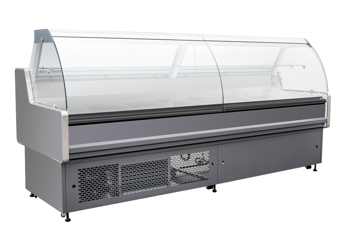 Curved Glass Refrigerated Serve Over Counter