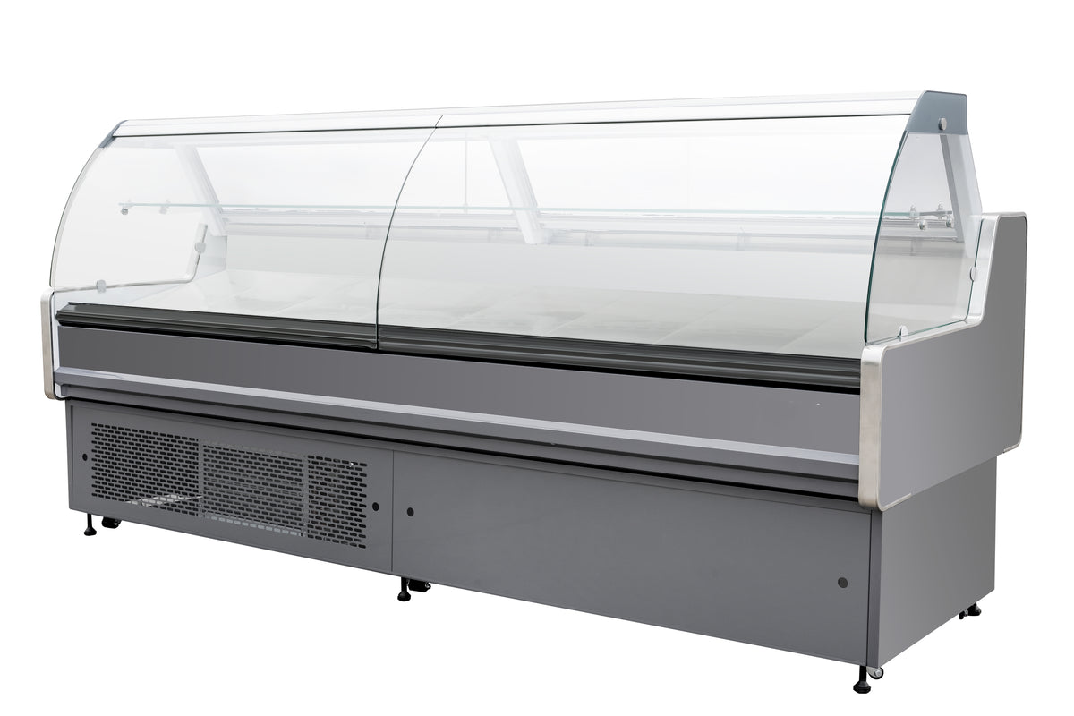 Curved Glass Refrigerated Serve Over Counter