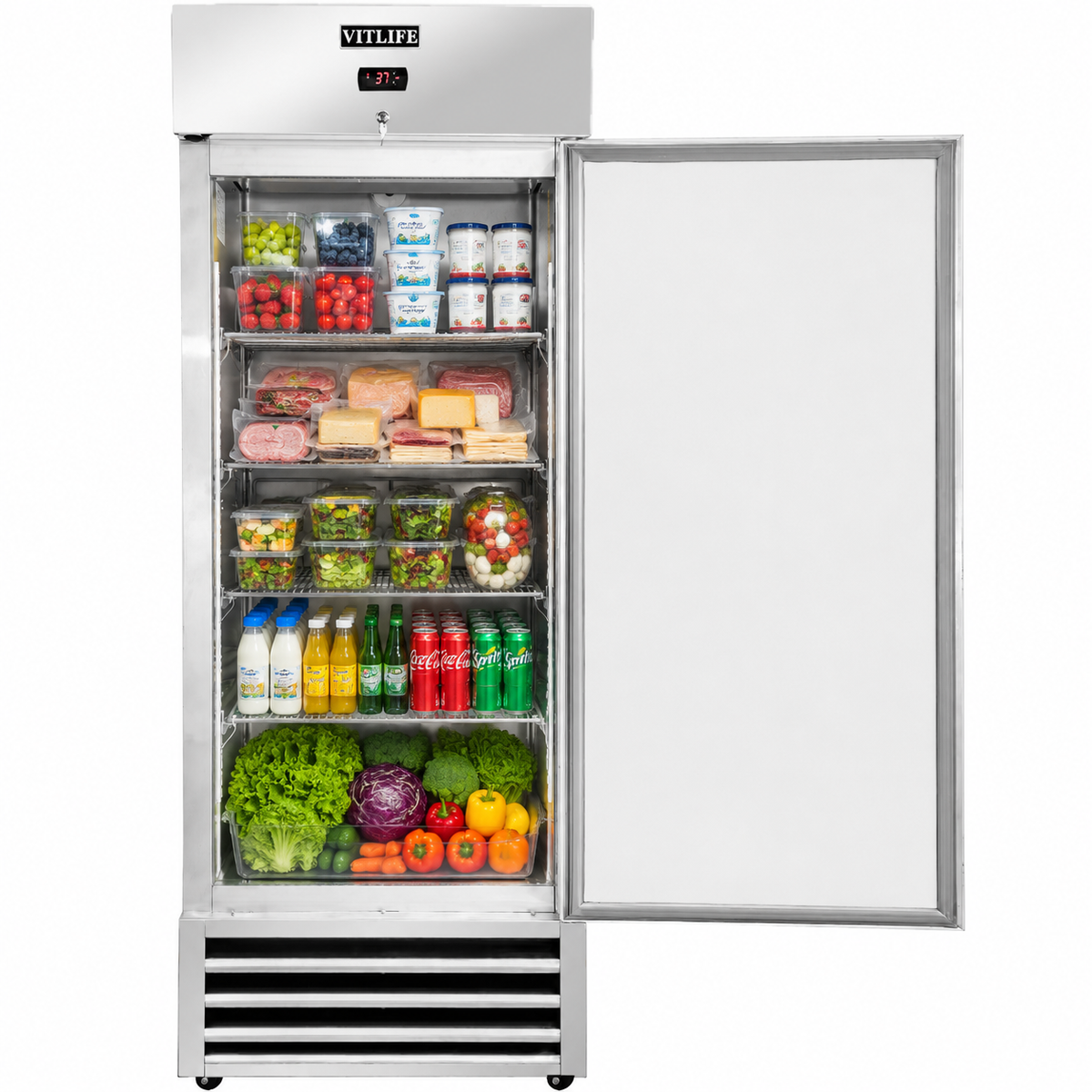 Bottom Mounted Solid Door Refrigerator