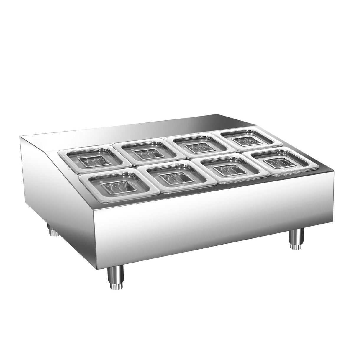 Refrigerated Topping Unit - Eight GN 1/6 Pans — VRTR8