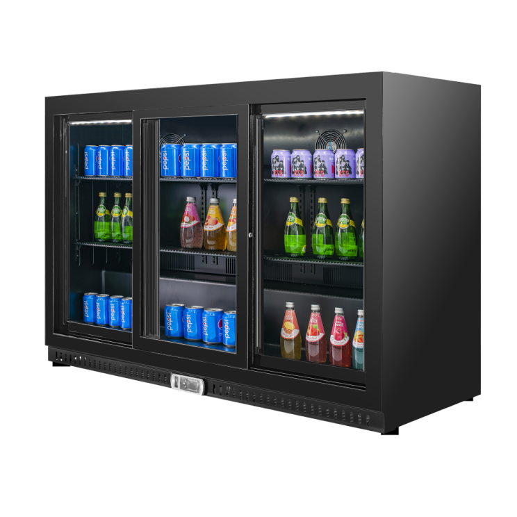 Three Sliding Door Backbar Cooler