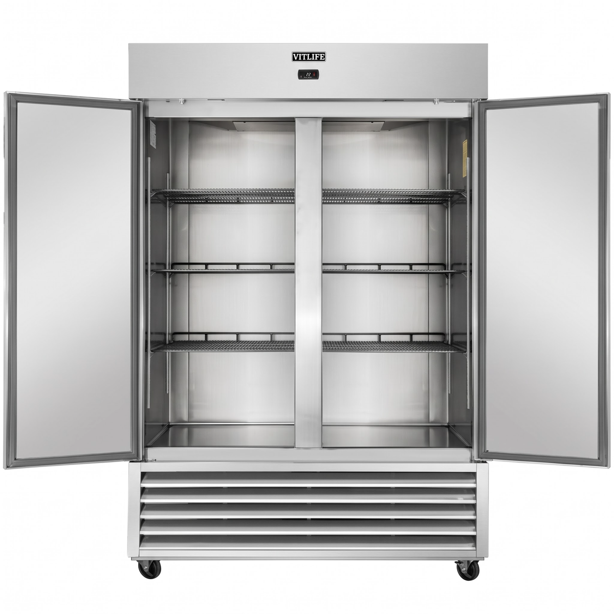 Bottom Mounted Solid Double Door Freezer