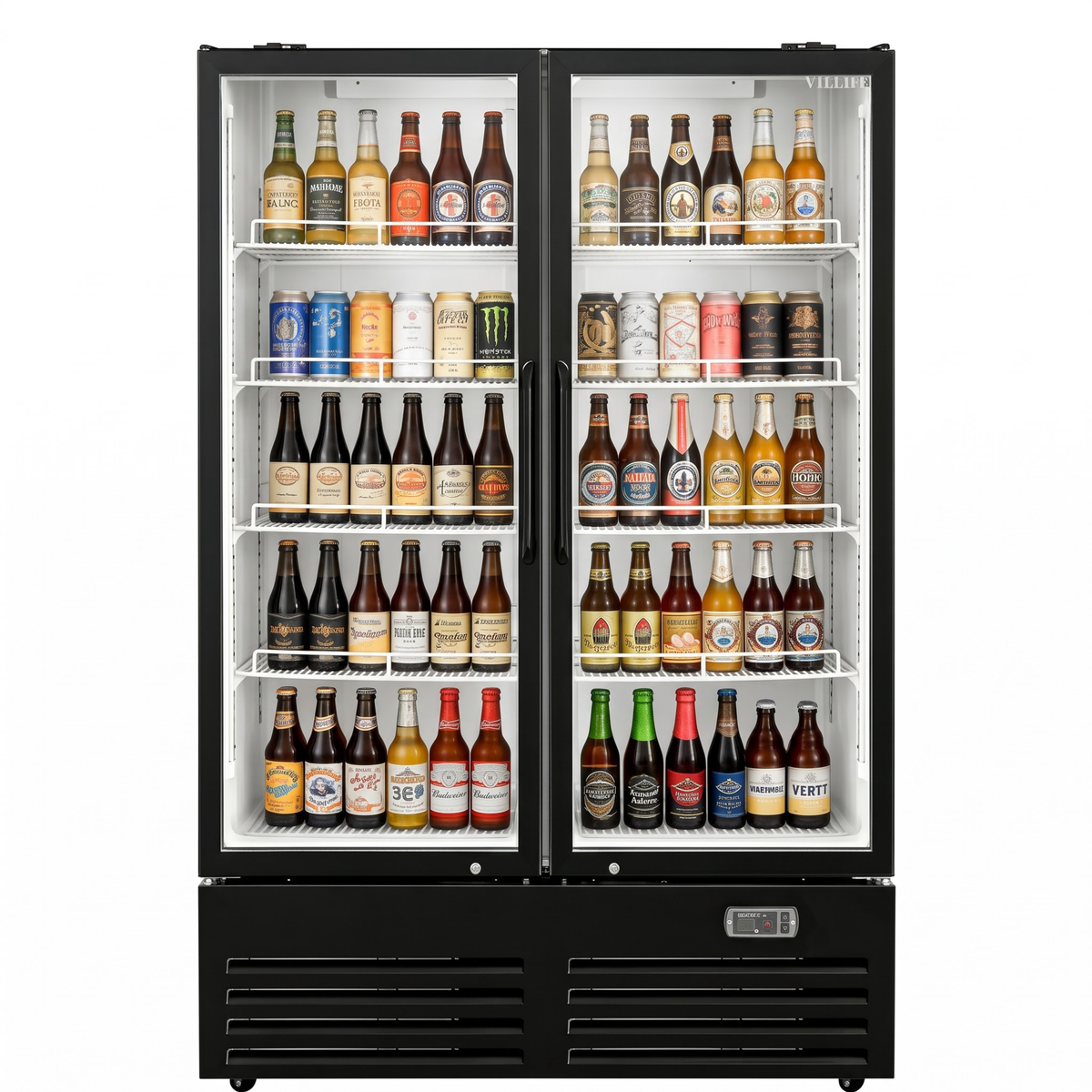 Merchandising Swing Glass Door Refrigerator - Double Doors