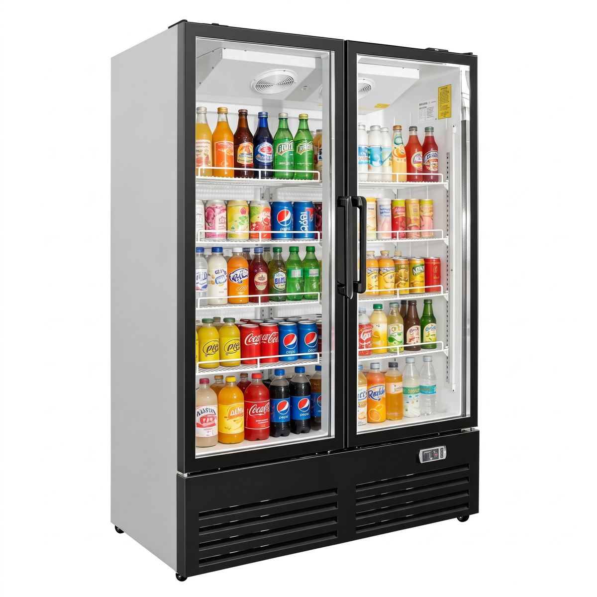 Merchandising Swing Glass Door Refrigerator - Double Doors